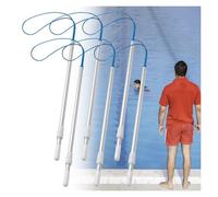 Gancho telescópico de rescate para piscina, poste extensible de rescate de agua para seguridad de emergencia, equipo de ahorro de vidas para piscinas, lagos, muelles, barcos, playas, 23 pies