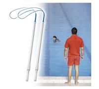 Gancho telescópico de rescate para piscina, poste extensible de rescate de agua para seguridad de emergencia, equipo de ahorro de vidas para piscinas, lagos, muelles, barcos, playas, 23 pies
