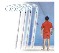 Gancho telescópico de rescate para piscina, poste extensible de rescate de agua para seguridad de emergencia, equipo de ahorro de vidas para piscinas, lagos, muelles, barcos, playas, 23 pies