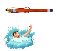 Gancho telescópico de seguridad para piscina con diseño reflectante luminoso nocturno para salvar vidas y rescate de ahogamientos