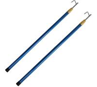 Gancho telescópico multifuncional for barco con poste de fibra de vidrio for atraque, rescate y recuperación de carga, 2 piezas(Blue,19.7 ft)