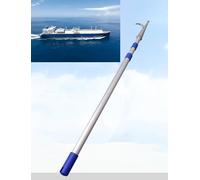 Gancho telescópico para barco, poste de aluminio ligero y resistente para atraque marino, rescate de barcos, seguridad de piscina y líneas de amarre, se extiende de 2 a 6 metros