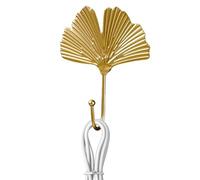 Gancho toallero de hoja - Ganchos decorativos para colgar llaves en forma de hoja | Perchero de hierro y metal dorado para guardar la habitación de los niños, el baño, la habitación de los niños