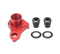 Gancho trasero de bicicleta de aleación de aluminio para desviador trasero con tuerca de elevación negro/rojo/morado/rosa con tuerca de elevación para TREK y BIANCHI (rojo)