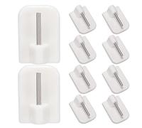 Ganchos adhesivos de pared - Percha adhesiva blanca para el hogar | Ganchos pequeños de diseño compacto para dormitorio, habitación de los niños, cocina, sala de estar y baño