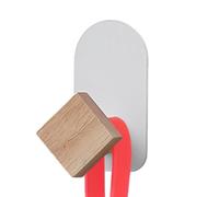 Ganchos adhesivos: ganchos adhesivos de pared para ropa, toalla de madera impermeable, no requiere herramientas para colgar decoraciones en espacios de vida, pared fuerte y fiable, accesorios de