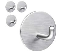 Ganchos Adhesivos, Max 10KG Toallero Perchero Pared de Cocina Baño Autoadhesivo Perchas pared adhesivos pared Ganchos Adhesivos Fuertes ganchos de acero inoxidable