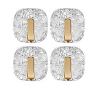 Ganchos adhesivos para baños | 4 piezas resistentes al agua sin taladro | Water Wave Texture Wall Adhesive Hooks | For Toilet Shower Door Clothing Coat Purse Key Hat Backpack Bag Wreath