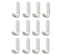 Ganchos Adhesivos para Pared, 12 Piezas Colgadores pared Adhesivos, Ganchos Adhesivos De Acero Inoxidable, Colgadores De Pared Adhesivos, Colgador Toalla Baño, Percha Adhesivas Sin Taladro