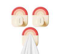 Ganchos adhesivos para pared - 3 piezas de ganchos extraíbles | Percha para ducha, para pared ducha baño puerta techo cocina abrigo llave ventana dormitorio armario toalla ropa mochila
