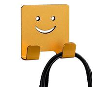 Ganchos Adhesivos - Pared Adhesiva Para Colgar Ropa, Cara Sonriente Aleación De Aluminio Impermeable | No Se Requieren Herramientas, Decoraciones Perfectas, Toallas, Utensilios De Cocina, Espacios Hab