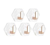 Ganchos autoadhesivos - 5 unidades, ganchos para toallas resistentes, Gaanci multiusos para baño, ganchos sin clavos | Perchas pegadas para apartamento, salón, cocina, depósito a bordo