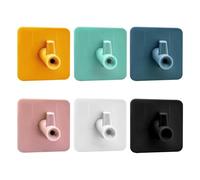 Ganchos Autoadhesivos Tornillos Adhesivos para Puertas, Ganchos Adhesivos Extra Fuertes para Colgar Abrigos de Ducha Gancho para Batas de Pared Resistente para Dormitorio Cocina Baño, Paquete de 6