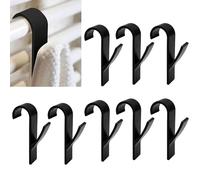 Ganchos Calentadores de Toallas, Ganchos Para Toallas del Hogar, Negro Accesorios Para Toalleros Eléctricos,Toallas Colgantes,Toallas de Baño,8 Piezas