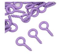 Ganchos con ojal de tornillo mini, Alfileres con ojales de tornillo Multicolor, ganchos, 8x4mm, 10x5mm, 100/200 Uds., accesorios joyería for bricolaje(Purple,8x4mm- 100pcs)