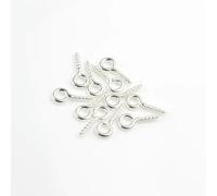 Ganchos con ojal de tornillo mini, Alfileres de ojo tornillo acero inoxidable Multicolor 9x4mm 200/400/600uds(Silver,9x4mm 600pcs)