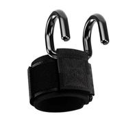 Ganchos/Correas para levantamiento de muñeca con barra de peso muerto | Pull Up Iron Nylon ajustable antideslizante acolchado muñeca soporte entrenamiento de fuerza conjunto de 1/2