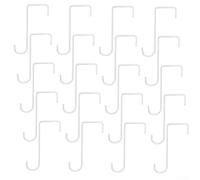 Ganchos de acero inoxidable para valla, soportes de jardín para colgar, no requiere perforación, ganchos de plantas para cenadores de madera de vinilo, 6 x 2 pulgadas, (blanco)