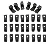 Ganchos de Anclaje,30 Piezas Ganchos de Nylon J Gancho de Amarre Duradero multipropósito, Negro Nylon Trinca Ganchos for Kayak Bungee Cord Canoas Barco Accesorios