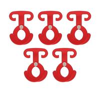 Ganchos de Anillo en T, Hebilla de Cuerda para Acampar, Ultraligero, Fuerte, autobloqueo, Accesorio de Tienda de campaña de aleación de Aluminio para Acampar y Hacer Senderismo al (Roja)