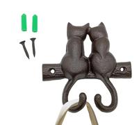 Ganchos de animales de hierro fundido para pared, ganchos de hierro fundido, gancho de percha de hierro fundido en forma de animal, percha decorativa vintage, soporte de almacenamiento de granja para