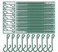 Ganchos de Árbol de Navidad Ganchos de Adornos Verdes Mini Colgador para Árbol de Navidad, Corona de Navidad, Vid de Navidad (200)