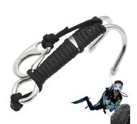 Ganchos de arrecife de coral para buceo, Gancho de deriva de arrecife de coral | Ganchos de buceo con doble gancho de acero inoxidable - Cuerda de seguridad estable