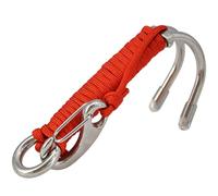 Ganchos de arrecife para buceo: equipo de seguridad subacuático doble de acero inoxidable, herramienta de sujeción de cuerda, accesorio de fotografía de buceo | Exploración de arrecifes y snorkel