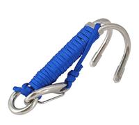 Ganchos de arrecife para buceo: equipo de seguridad subacuático doble de acero inoxidable, herramienta de sujeción de cuerda, accesorio de fotografía de buceo | Exploración de arrecifes y snorkel