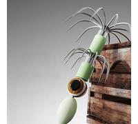 Ganchos de calamar de punta brillante de acero inoxidable diseñados para pesca nocturna con configuraciones de aparejo de paraguas en agua salada para especies de cefalópodos (C)