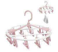 Ganchos de calcetín para secado - Gancho de secado para ropa interior | Con 20 clips, porta secado plegable para camping, lavandería, alojamiento para hotel, patio de crucero