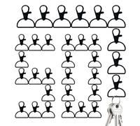 Ganchos de cierre giratorios, clips de gatillo de precisión, juego de 50 piezas para una fijación segura, accesorios de metal resistente, suministros de manualidades de joyería, accesorios para cordón