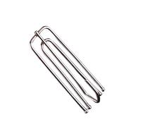 Ganchos de cortina, 60 ganchos de cortina plisados de acero inoxidable para ventana, puerta, cortina de baño, recoge cortinas, color plateado