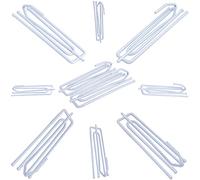 Ganchos de cortina de acero blanco, 50 unidades, ganchos plisados transversales de 4 puntas, ganchos de cortina para cortinas, ganchos de cortina para cortinas transversales, ganchos de cortina (acero