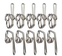 Ganchos de cortina de acero inoxidable para cinta plisada, 50 perchas de mariposa, resistentes al óxido y resistentes, adecuados para sala de estar