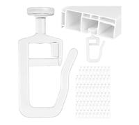 Ganchos de Cortina, Planeadores de 60 x Cortina, Transparente, Gancho de Cabeza Plana de 7 mm, 3-4 mm de Ancho de Marcha y 8 x 3 mm de Cámara de Rodillo, Anillos para Cortinas, Rollos de Cortina