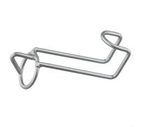 Ganchos de cubo de hierro resistente, ganchos ajustables para cubos de agua y alimentación para establos, graneros, garajes, estante de montaje en pared de metal plateado para poste de valla, solución