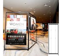 Ganchos de doble cara plegable para pintura y trabajo publicitario, soporte móvil de exposición, organizador de exposiciones de galería de arte de museo