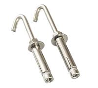 Ganchos de expansión de acero inoxidable 304, pernos de anclaje de gancho recto M6 for paredes de hormigón, tornillos de explosión internos(M6*130 (2 pieces))