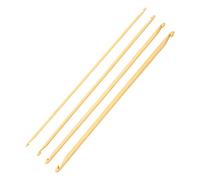 Ganchos De Ganchillo Tunecinos, Ganchos De Ganchillo De bambú De Doble Punta, 4 Uds. De 9,4 Pulgadas De Largo, Tamaños Surtidos, Antideslizantes, Costura De Punto