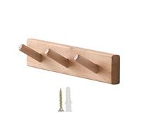 Ganchos De Haya 3/4/5/6/7/8, Perchero De Pared De Madera Maciza, Gancho De Pared Elegante Y Sencillo, Ganchos De Pared Decorativos, Adecuados Para Entradas, Detrás De Puertas, Salones(Natural,30cm/11.