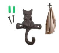 Ganchos de hierro fundido | Ganchos en forma de animal de hierro resistente - Percha rústica decorativa para abrigos, bolsos, toallas, sombreros