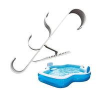 Ganchos De La Cerca De La Piscina, Soporte De Red De Skimmer De Hojas Junto A La Piscina, Colgilla De Poste De Accesorio De Accesorio De Almacenamiento De Servicio Pesado Sobre La Piscina Sobre