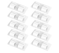 Ganchos de luz para exteriores para cadena de luces - 10 clips de cadena de luces exteriores con tiras adhesivas | Ganchos de luz de Navidad para luces de hadas