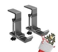 Ganchos de manto para guirnalda, 2 piezas, plegables, sin taladro | Ganchos ajustables para guirnalda de Navidad para el hogar, fiesta, balcón, mesa, sala de estar, bolsa de luz