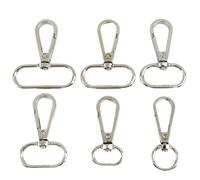 Ganchos De Metal Giratorio 10/20Pcs 13/16/20/25/32/38mm Swivel Lobster Buckle Metal Spring Clip Hook Snap Luggage Bag Strap Webbing(Silver,50mm-10Pcs)