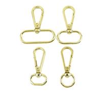 Ganchos De Metal Giratorio 10/20Pcs 13/16/20/25/32/38mm Swivel Lobster Buckle Metal Spring Clip Hook Snap Luggage Bag Strap Webbing(PaleLightGold,38mm-10Pcs)