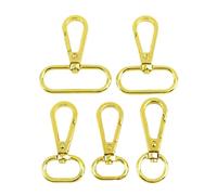 Ganchos De Metal Giratorio 10/20Pcs 13/16/20/25/32/38mm Swivel Lobster Buckle Metal Spring Clip Hook Snap Luggage Bag Strap Webbing(KGold,38mm-10Pcs)