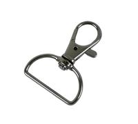 Ganchos De Metal Giratorio 10-50Pcs 20/25mm D Ring Swivel Lobster Clasp Bag Strap Carabiner Metal Buckles Pet Collar Trigger Hook(GunBlack,25mm-10Pcs)