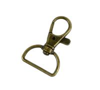 Ganchos De Metal Giratorio 10-50Pcs 20/25mm D Ring Swivel Lobster Clasp Bag Strap Carabiner Metal Buckles Pet Collar Trigger Hook(Bronze,25mm-10Pcs)